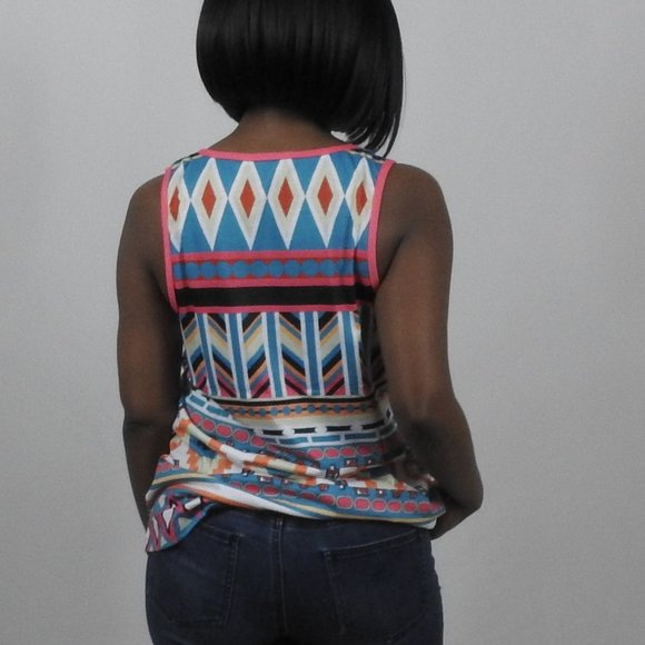 Aztec print tank top NWOT - Picture 4 of 4